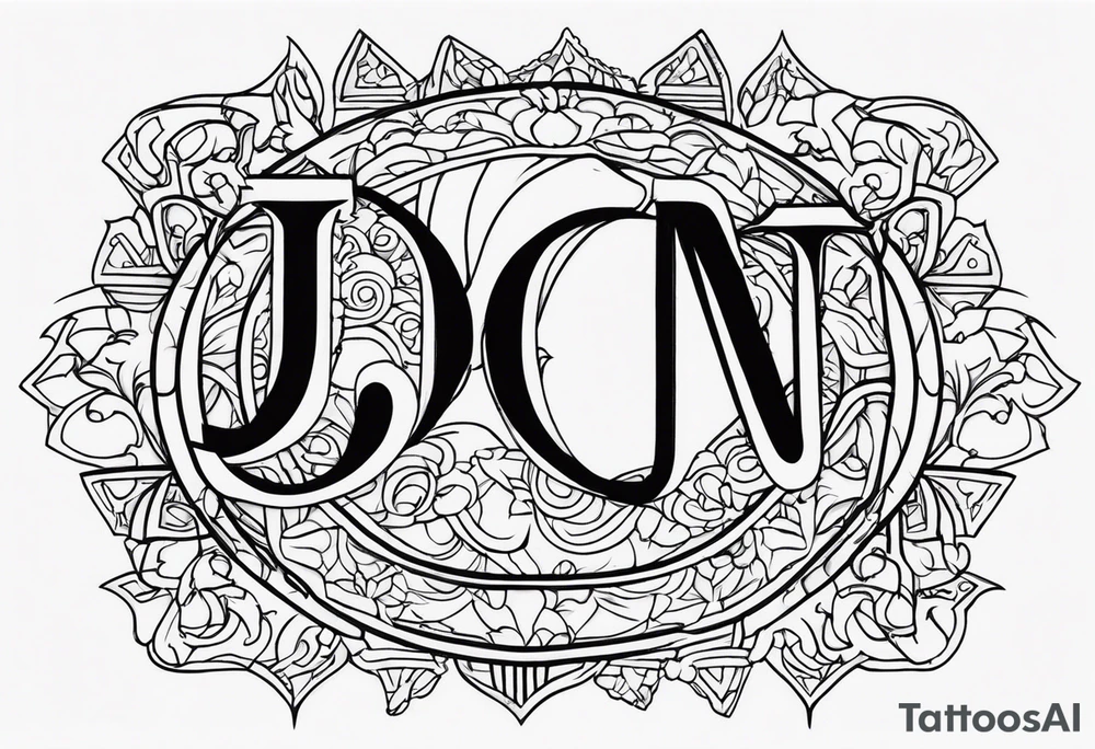 Initials JDM , JNM , JAG tattoo idea