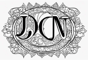 Initials JDM , JNM , JAG tattoo idea