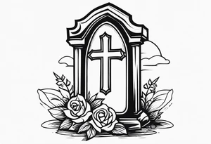 Tombstone tattoo design but no cross tattoo idea