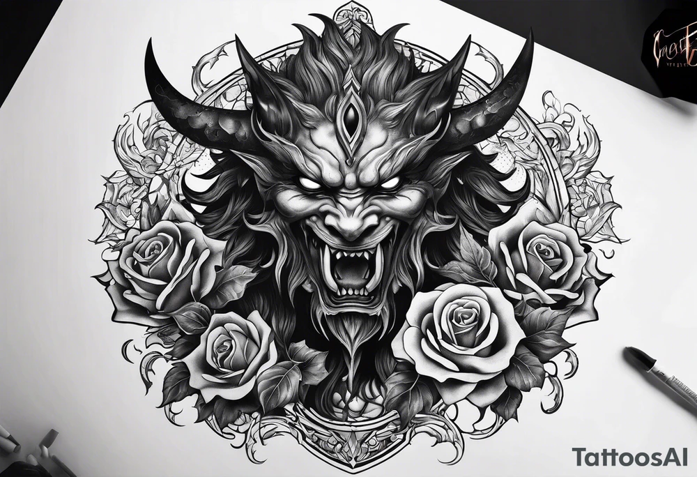 Shadow demon stealing my soul tattoo idea