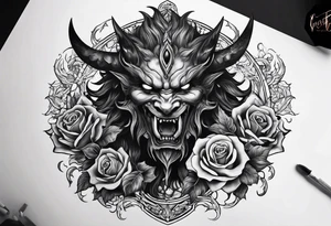 Shadow demon stealing my soul tattoo idea