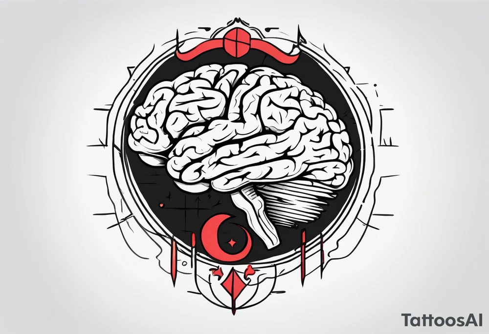 brain war against yourself discipline tattoo idea
