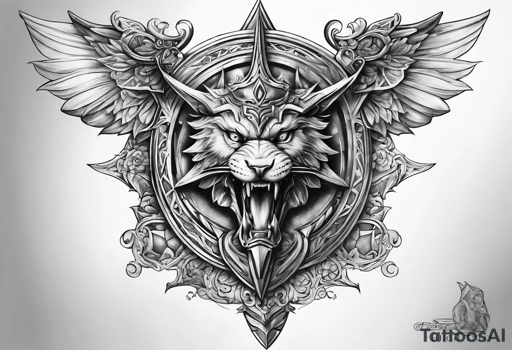 Excalibur tattoo tattoo idea