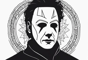 Michael Myers minimalist tattoo tattoo idea