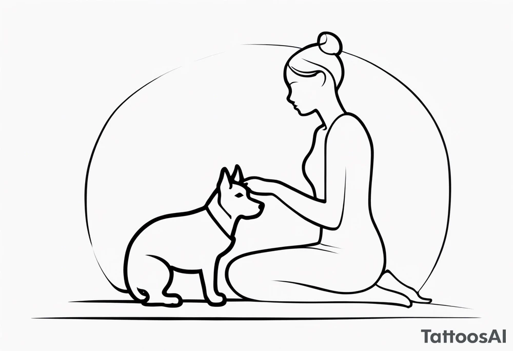 DOG AND PERSON tattoo idea
