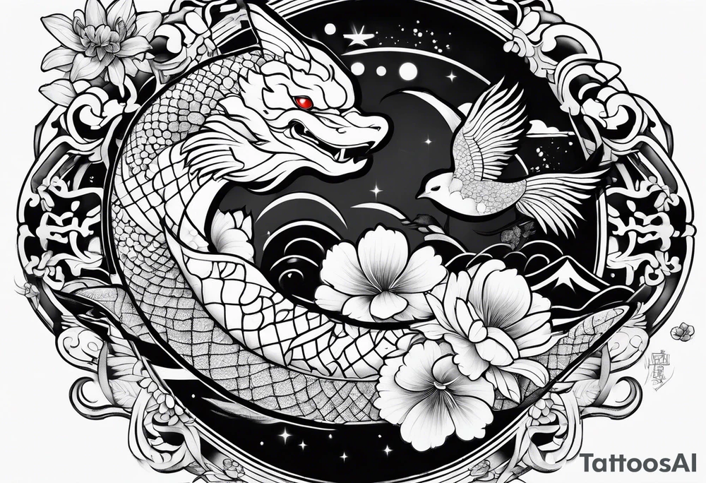 Japanese traditional sleep tattoo idea