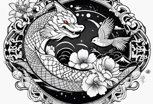 Japanese traditional sleep tattoo idea