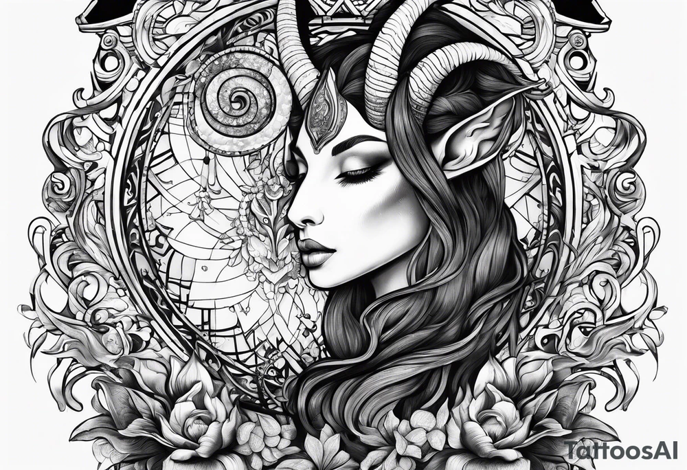 Capricorn and includes the letters sjy tattoo idea