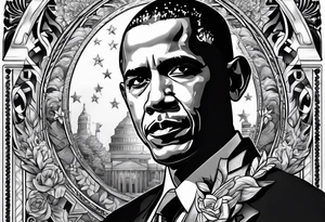 obama very strong and fit tattoo idea