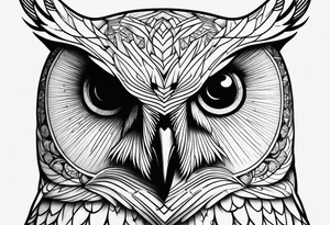 Mom and baby owl tattoo idea