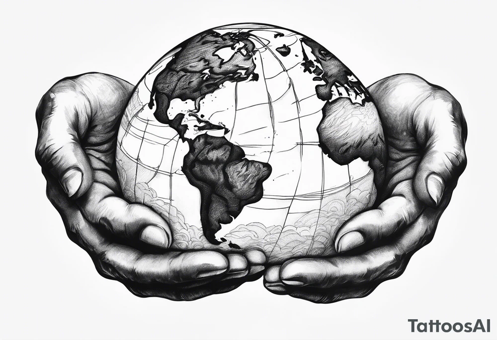 Gods strong hands holding the earth 🌎 tattoo idea