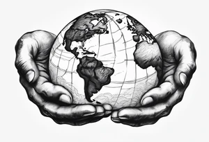 Gods strong hands holding the earth 🌎 tattoo idea
