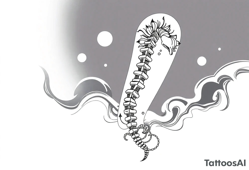 Spinal futuristic, full length tattoo idea