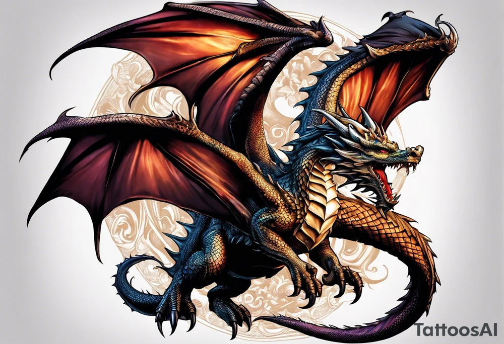 dragon rider tattoo idea