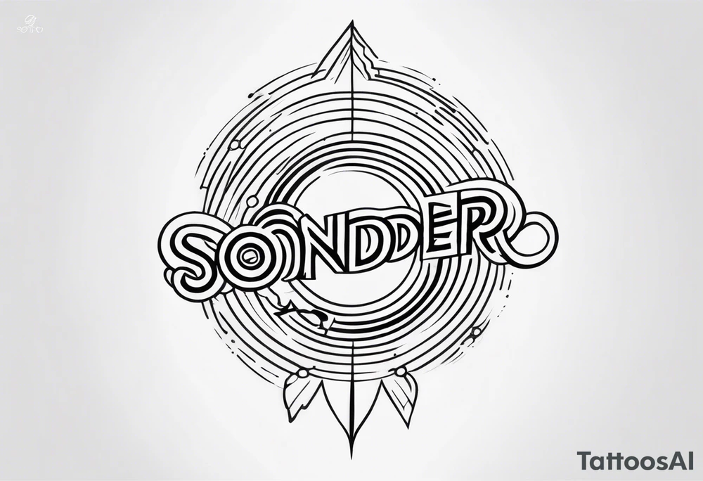 Minimal flash tattoo Illustration of the meaning of the word SONDER tattoo idea