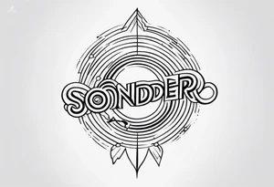 Minimal flash tattoo Illustration of the meaning of the word SONDER tattoo idea