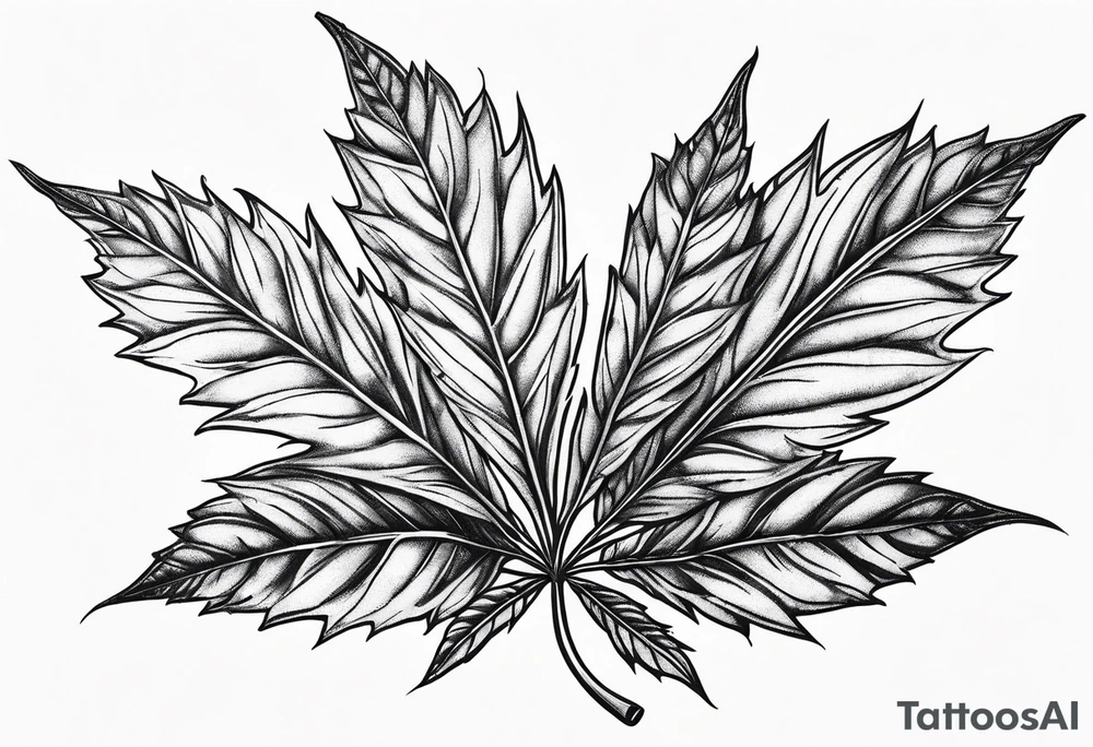 weed leaf's tattoo idea