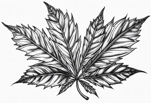 weed leaf's tattoo idea