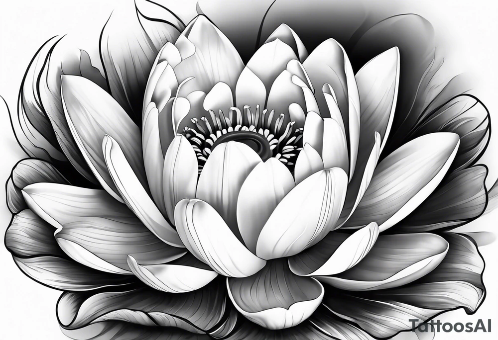 Water lily and tulip tattoo idea