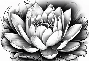 Water lily and tulip tattoo idea