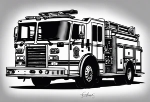 Fire truck tattoo idea