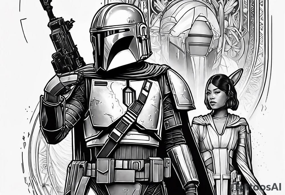 Love, Death & Robots, star wars, mandalorian tattoo idea