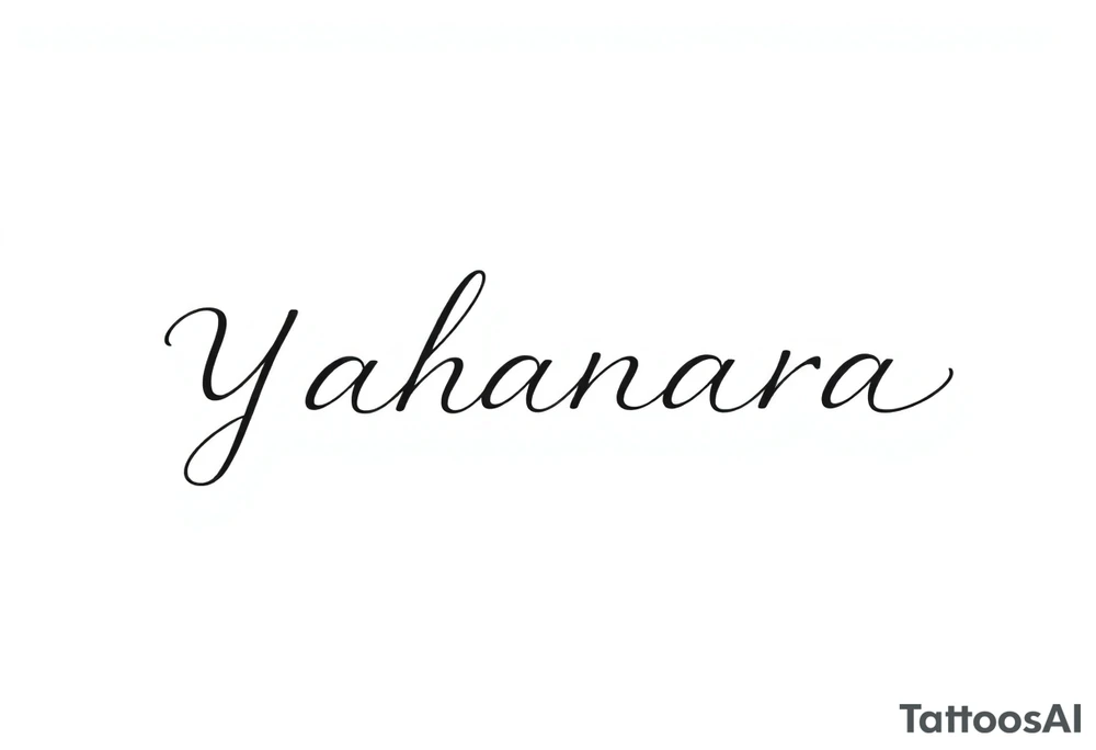 Name YAHANARA tattoo idea