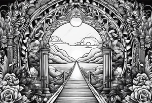 light at the end of the tunnel, no more depression tattoo idea