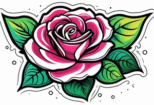 American traditional rose tattoo idea