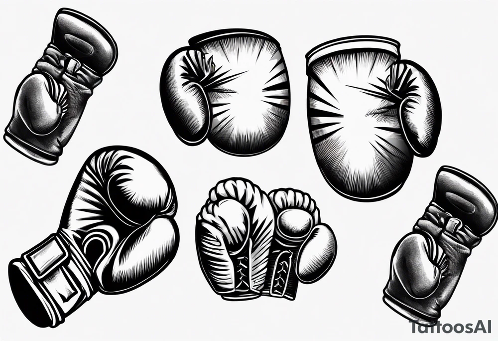 pair of boxing gloves tattoo idea