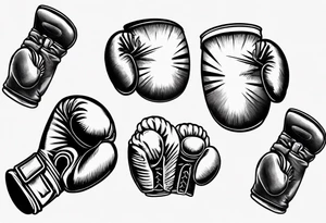 pair of boxing gloves tattoo idea