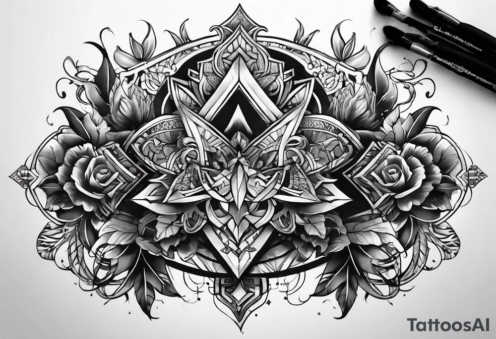Chest tattoo only on one side of the chest tattoo idea