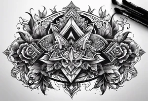 Chest tattoo only on one side of the chest tattoo idea
