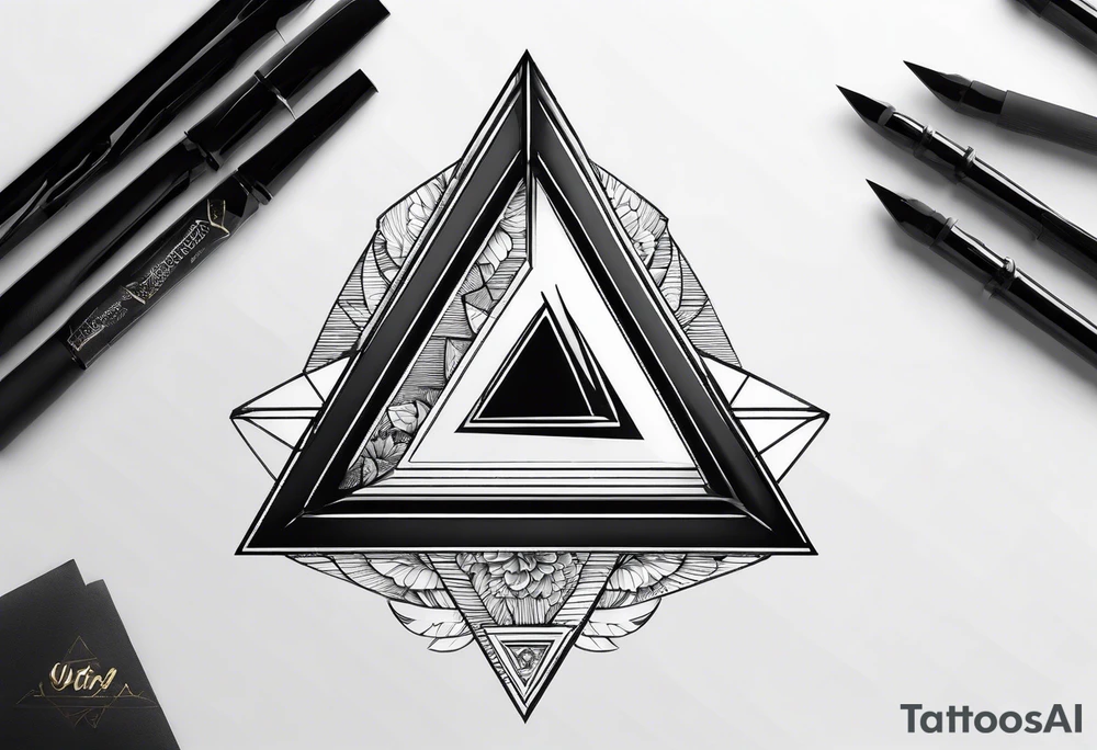 A triangle with nothing inside of it tattoo idea