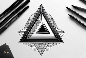 A triangle with nothing inside of it tattoo idea