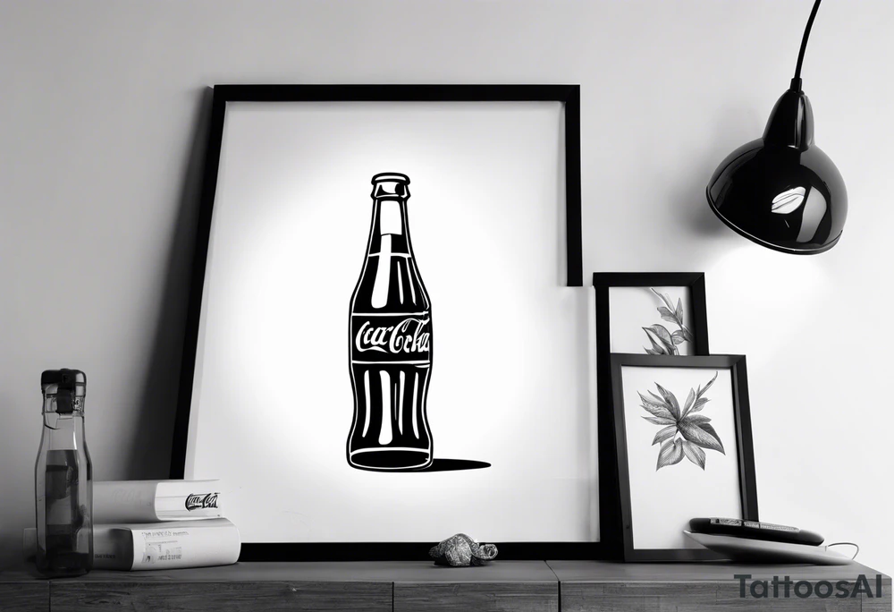 Antique Coca Cola lampshade on a lamp tattoo idea