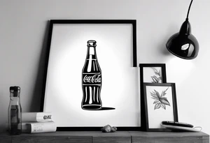 Antique Coca Cola lampshade on a lamp tattoo idea