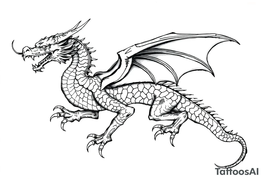 Celtic dragon tattoo idea