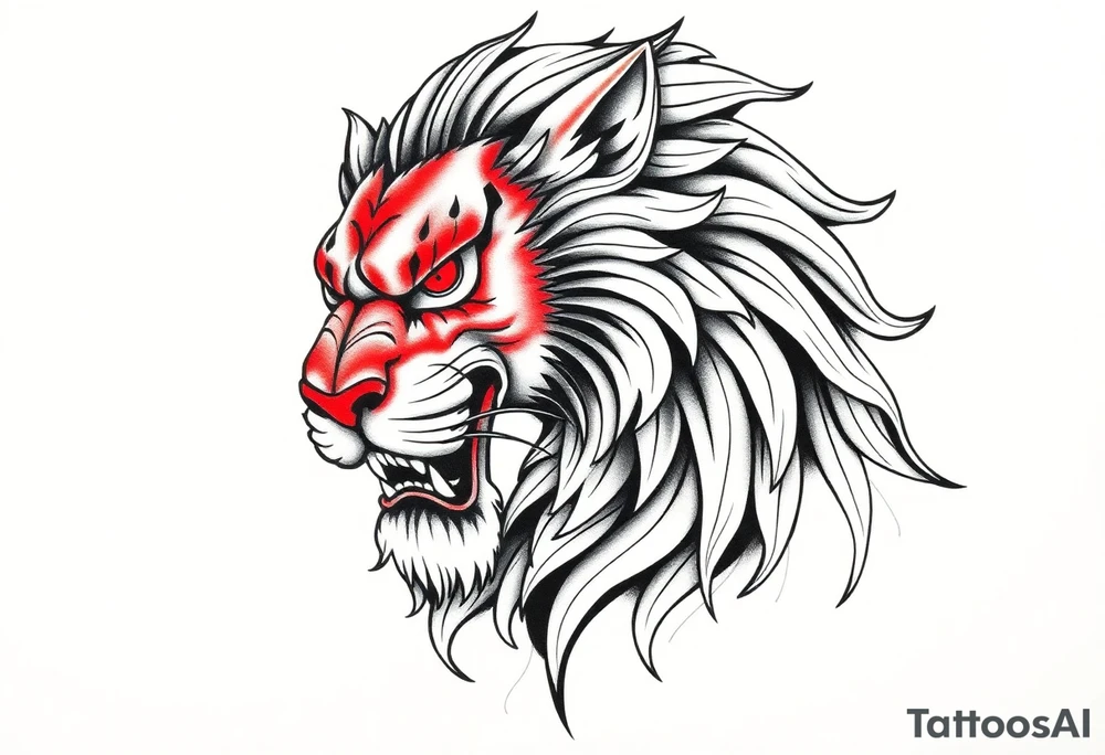 a majestic lion tattoo idea