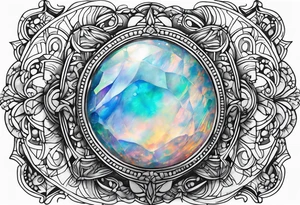 Opal stone tattoo idea