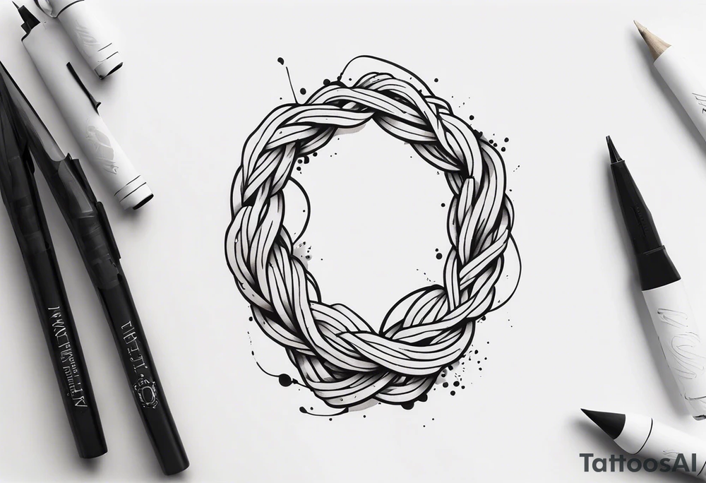 Ripped rope tattoo idea
