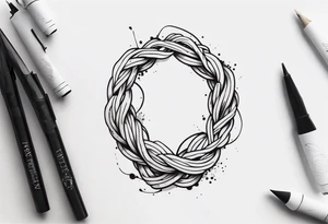 Ripped rope tattoo idea