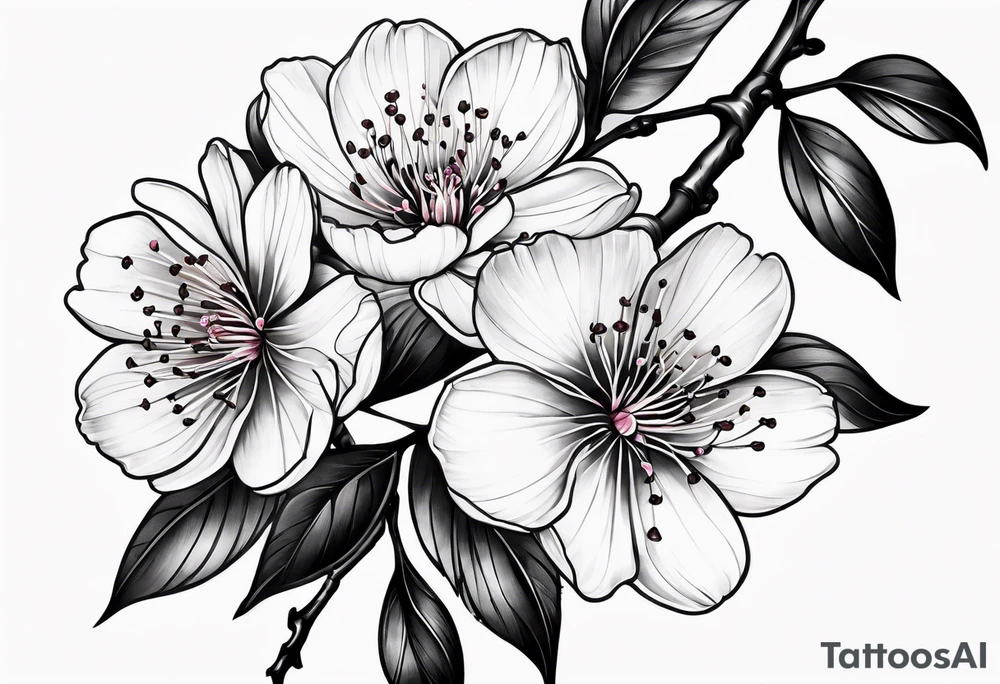 cherry blossom tattoo idea