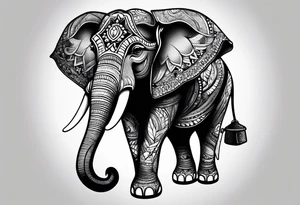 Roller skating elephant tattoo idea