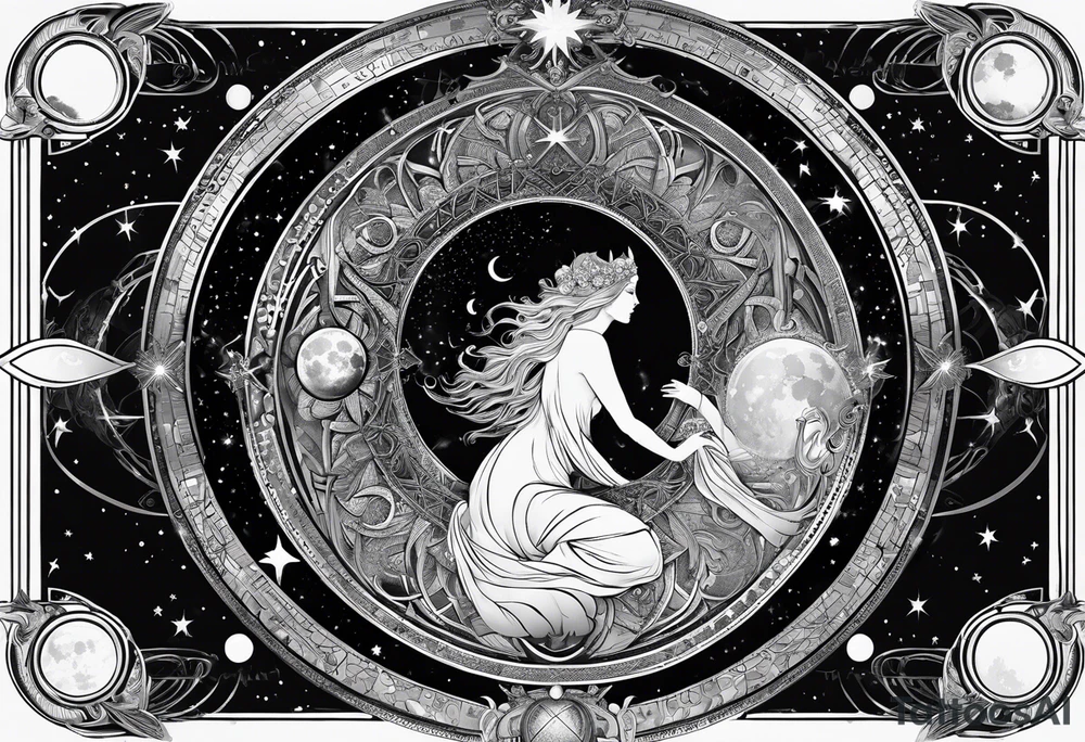 Astrology, Gemini, Natal Chart, angelic, soul mates, vision, planetary, the moon, third eye, armband tattoo idea