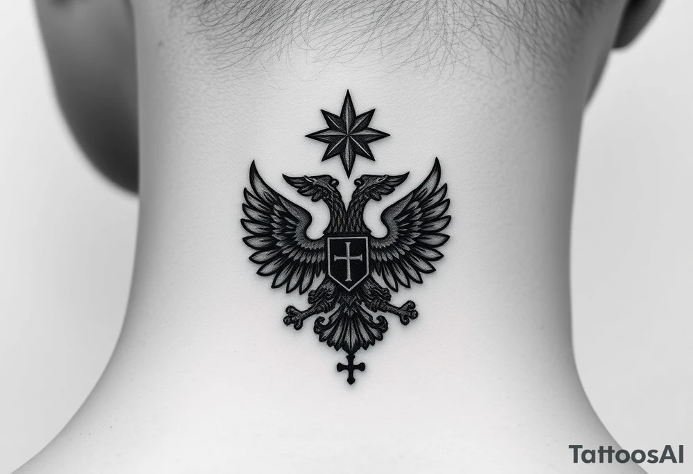 Top: Russian star 
Middle: russian double-headed eagle coat of arms
Bottom: Orthodox church dome with a cross tattoo idea
