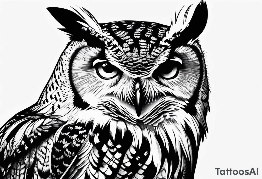 wise owl tattoo idea