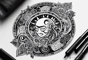 avatar the last airbender elements small forearm tattoo idea