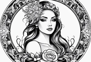 Black and white Florida tattoo for a Virgo mechanic tattoo idea