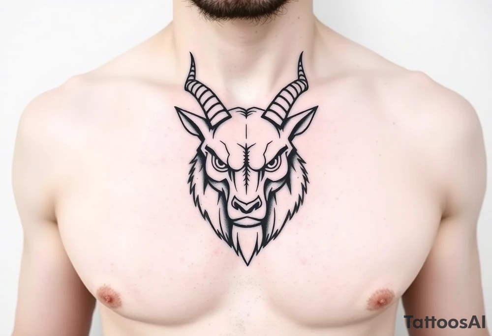 Capricorn head 10x15 cm
Can’t be angry looking tattoo idea